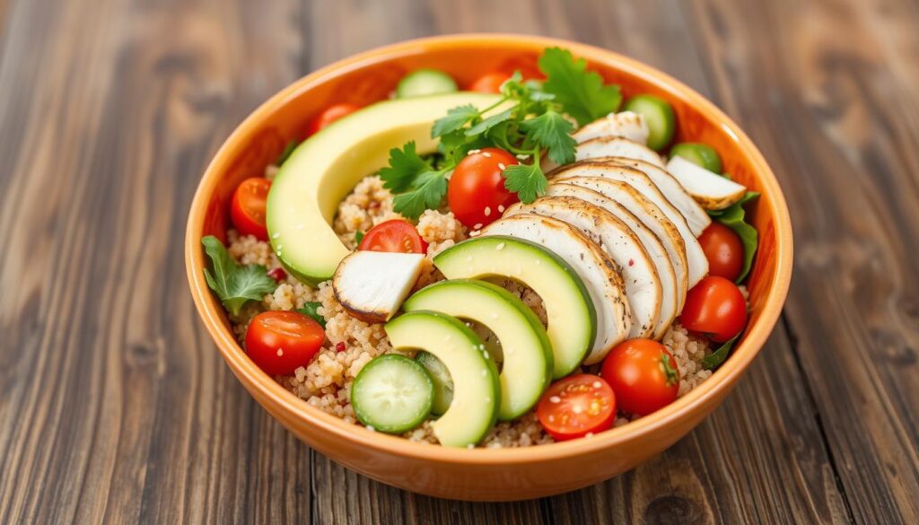 Quinoa Avocado Chicken Salad