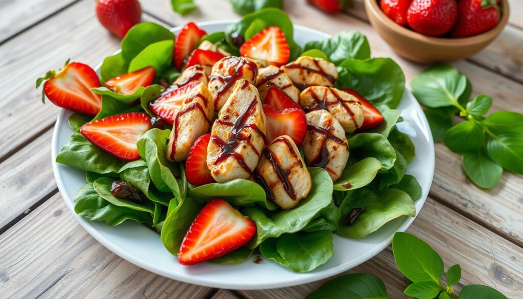 Spinach Strawberry Chicken Salad