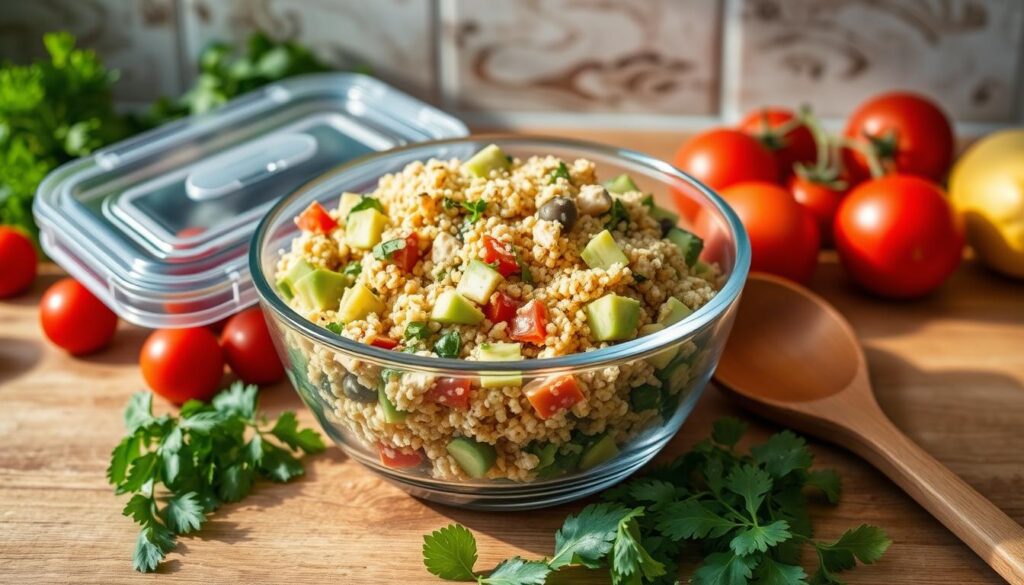 Storing leftover salad